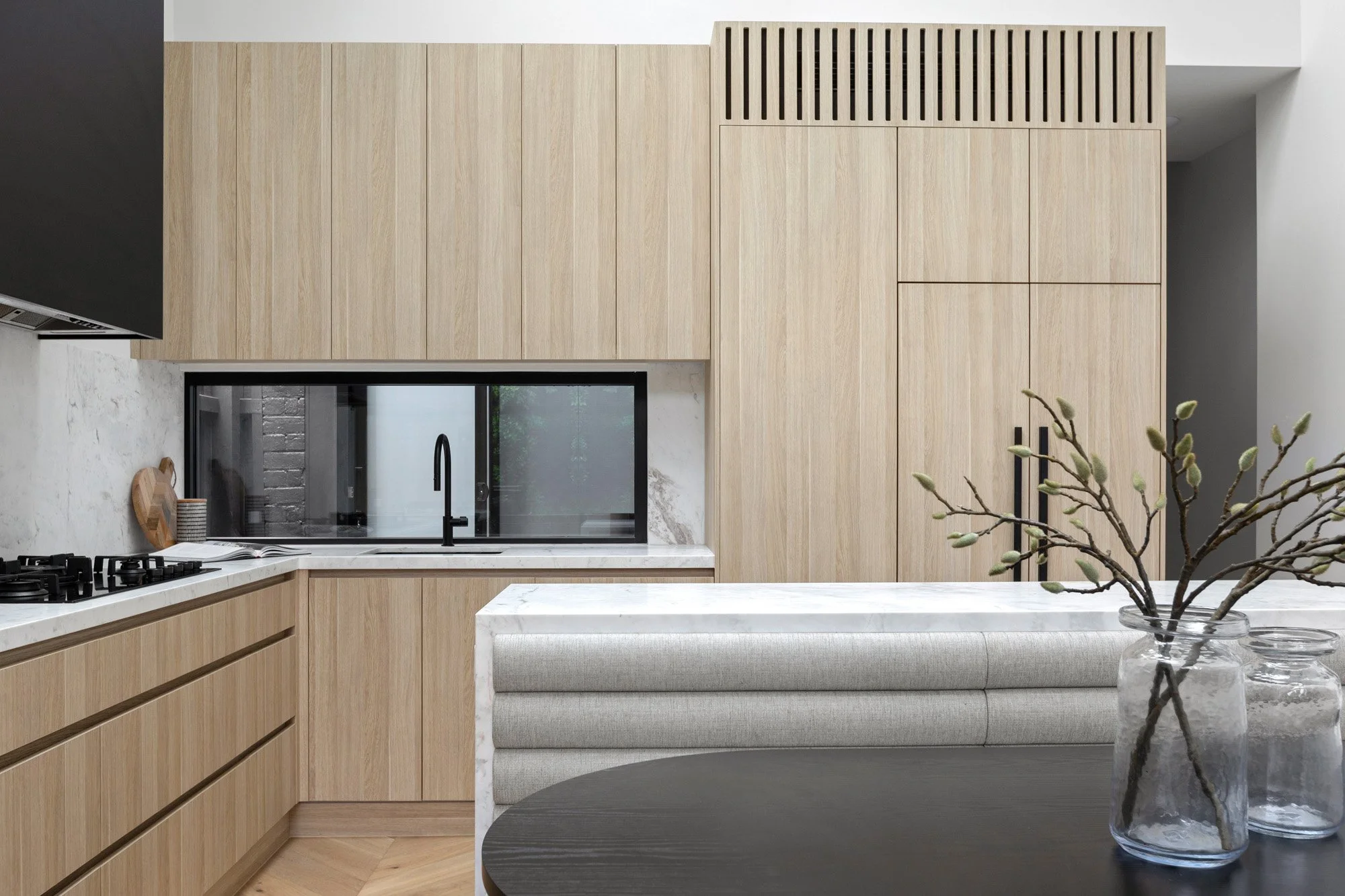 Custom timber and stone kitchen